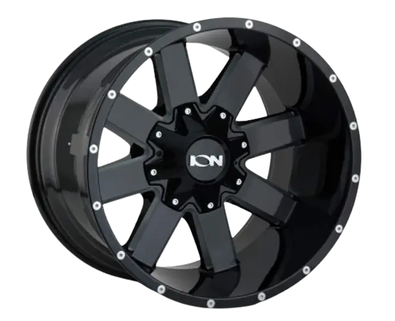 Ion Wheels 141 Gloss Black Milled Wheel with Alloy Steel