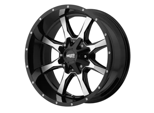 moto metal mo970 gloss black wheel machined with milled